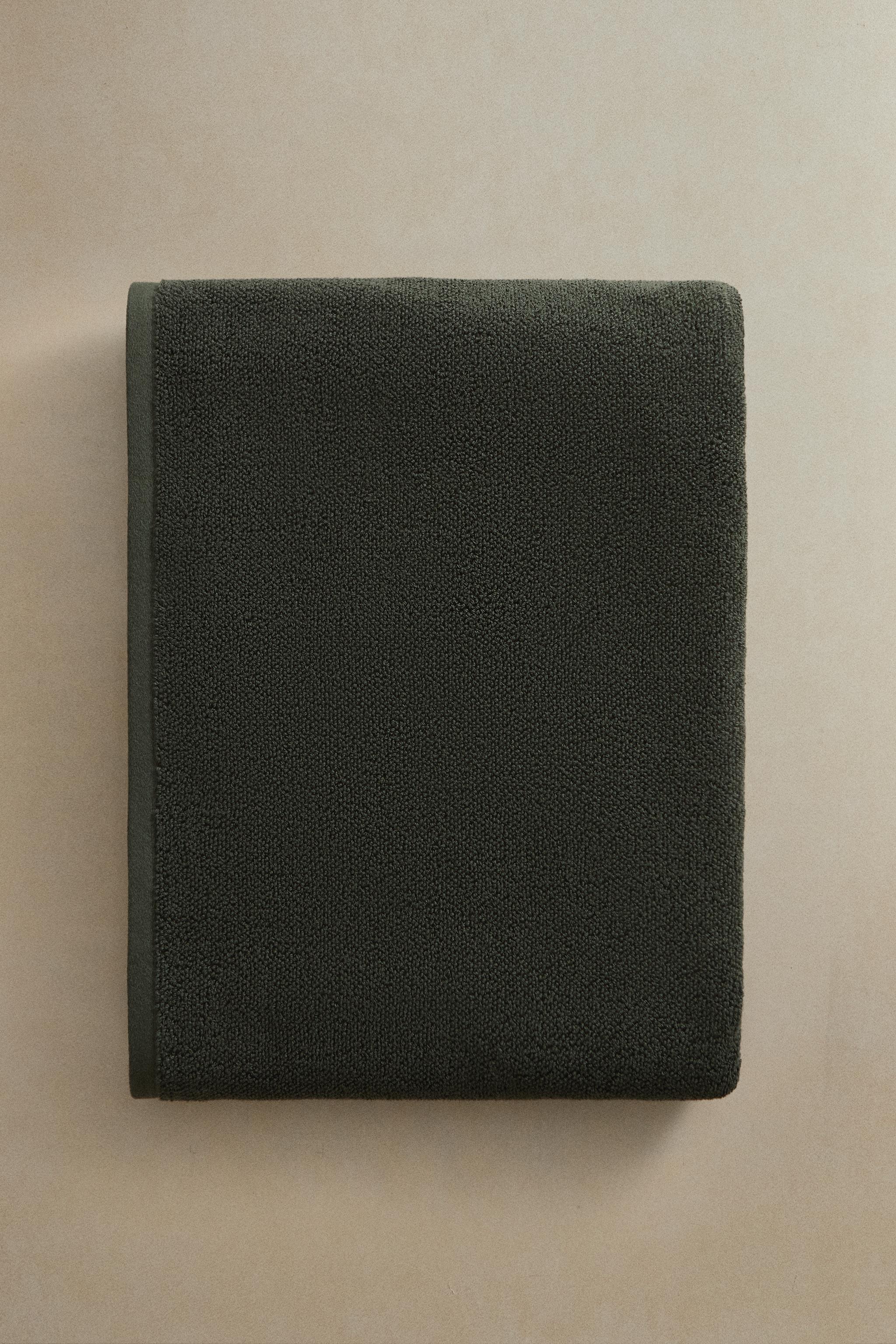 RICE STITCH COTTON BATH TOWEL